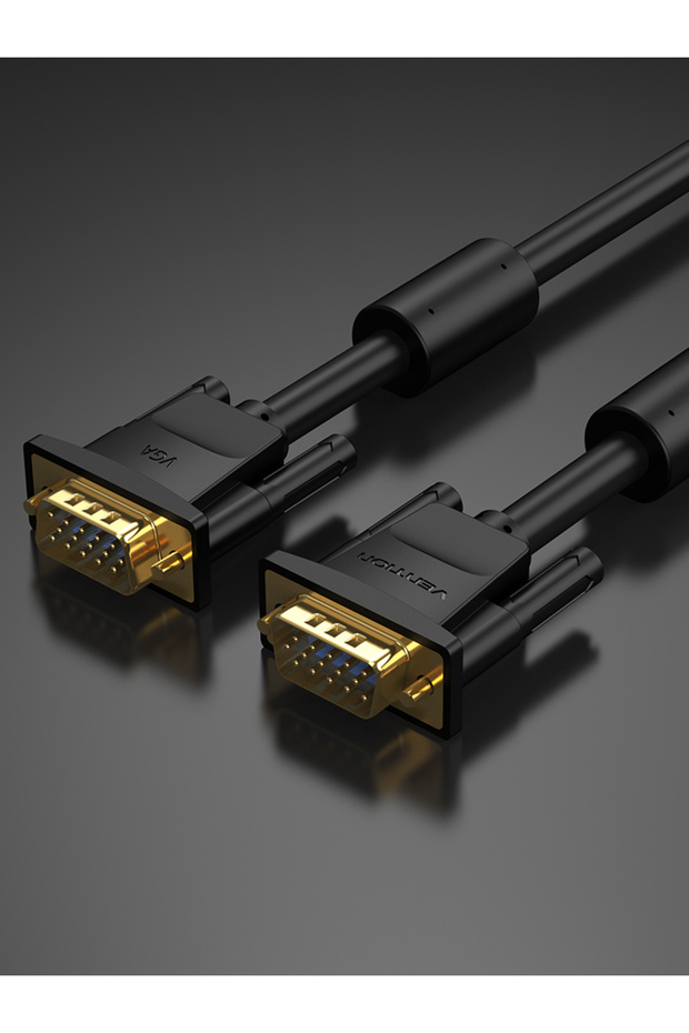 VGA(3+6) Male to Male Cable with ferrite cores 25M Black