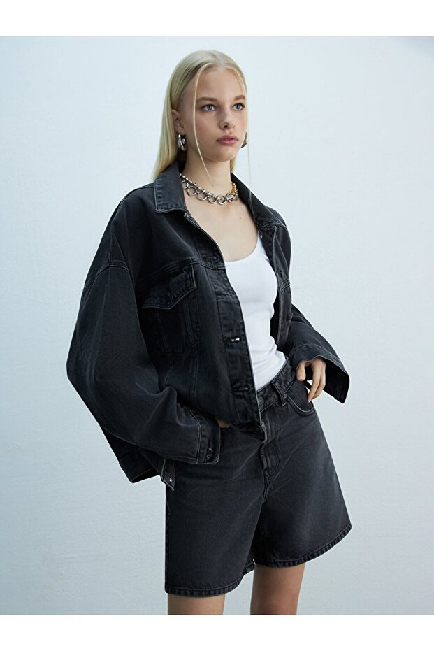 Celıa L Oversızed Jean Ceket - 6
