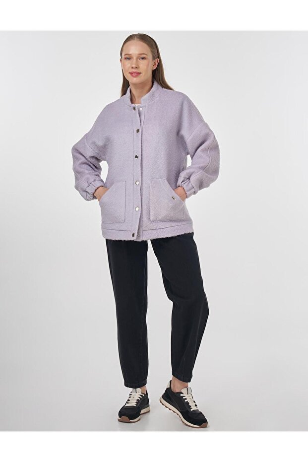 سترة بومبر بإغلاق سريع أرجواني فاتح - 2