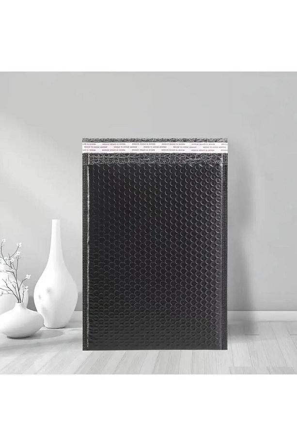 Patpatlı Balonlu Kargo Poşeti, Bantlı Siyah E Ticaret Poşeti 50 Adet 25X35+5 - 3