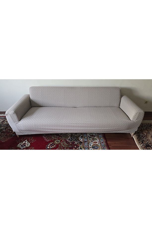 A Kaliteli Hasır Desen Jakarlı Yarı Kaplama 3 3 1 1 Lastikli Kanepe,koltuk Örtüsü, Kılıfı Takımı - 3