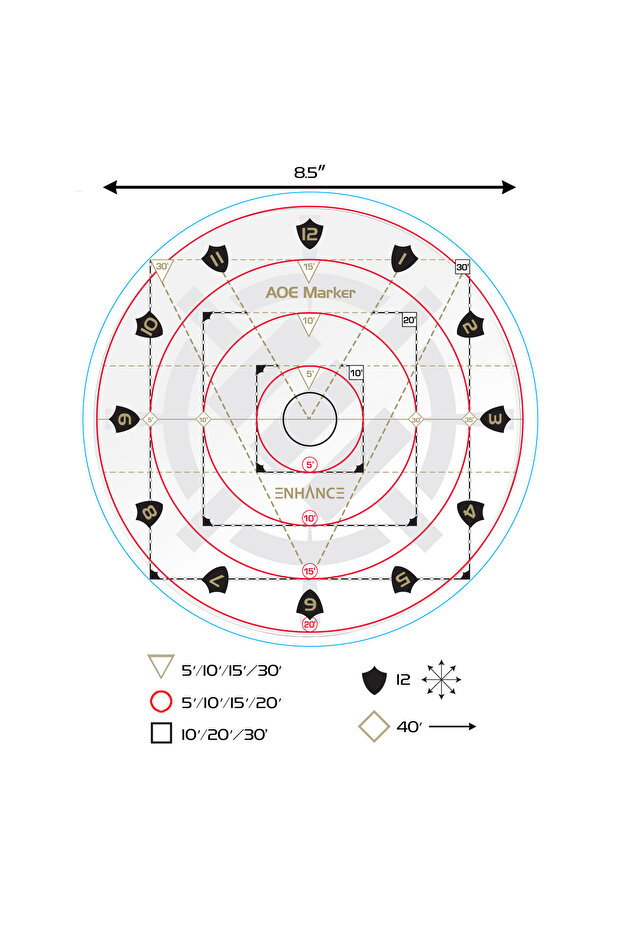 AoE DnD Spell Template - 2