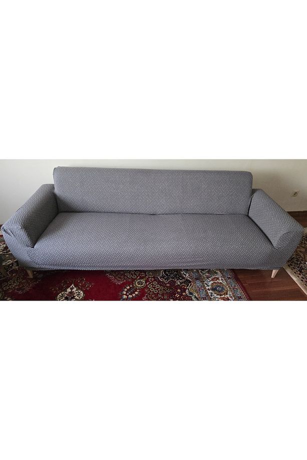 A Kaliteli Hasır Desen Jakarlı Yarı Kaplama 3 3 1 1 Lastikli Kanepe,koltuk Örtüsü, Kılıfı Takımı - 2