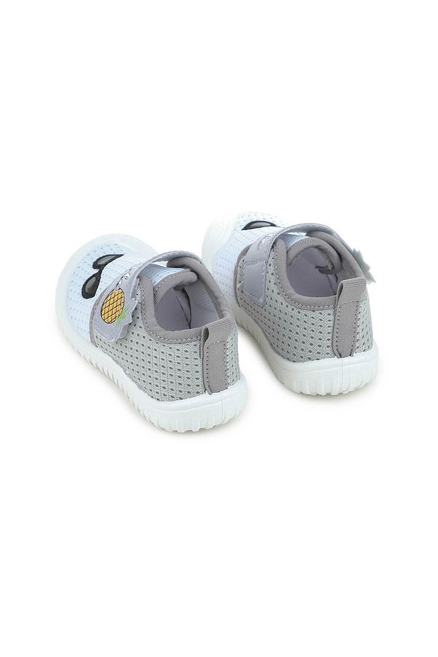 Erkek Çocuk Ev Okul Yumuşak Keten Ayakkabı Panduf Ananas Model Kayma Yapmaz Taban - 4