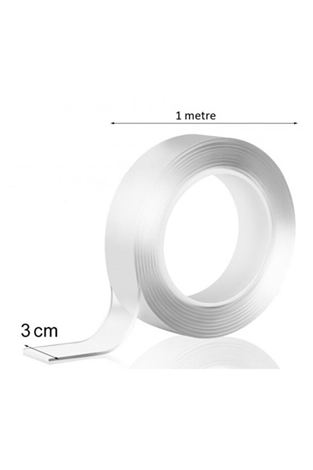 1 Metre Yüksek Mukavemetli Çift Taraflı Doku Bandı Bant-Nano Teknolojili-Süper Güçlü Bant - 4