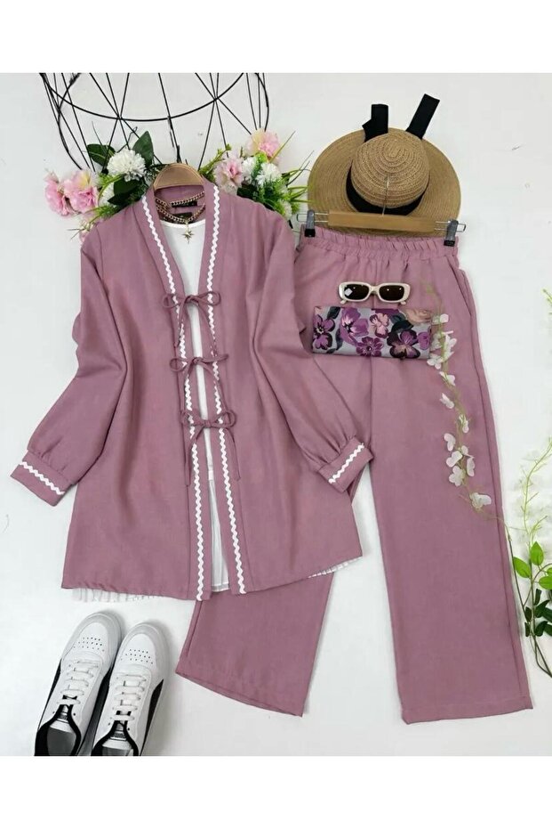 Women's Zigzag Detailed Double Suit