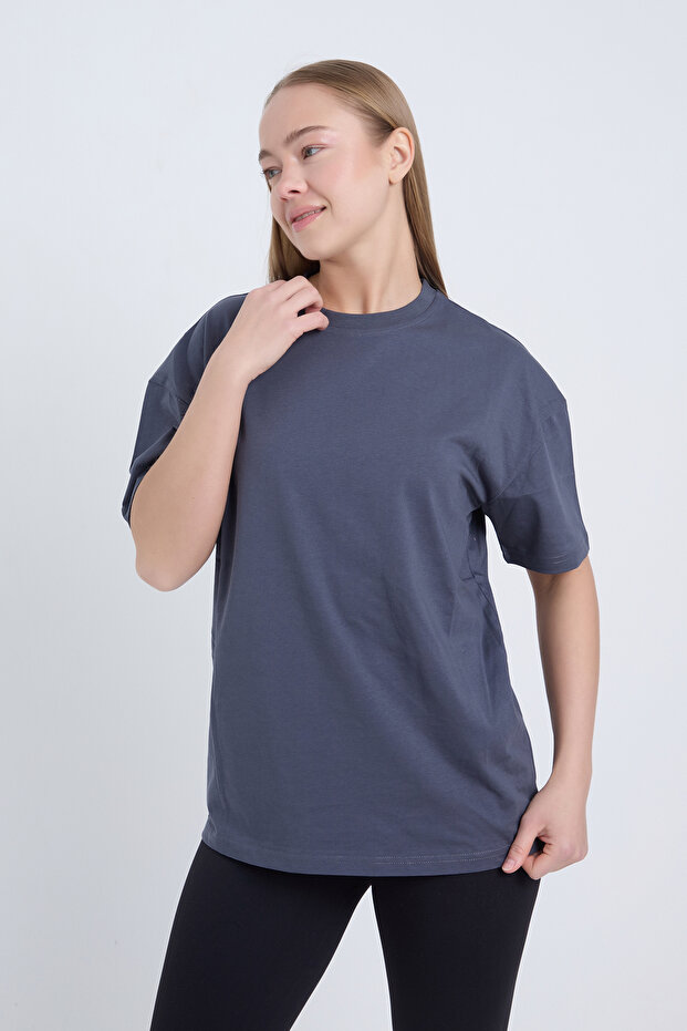 Μπλουζάκι Unisex oversized Basic Anthracite - 4