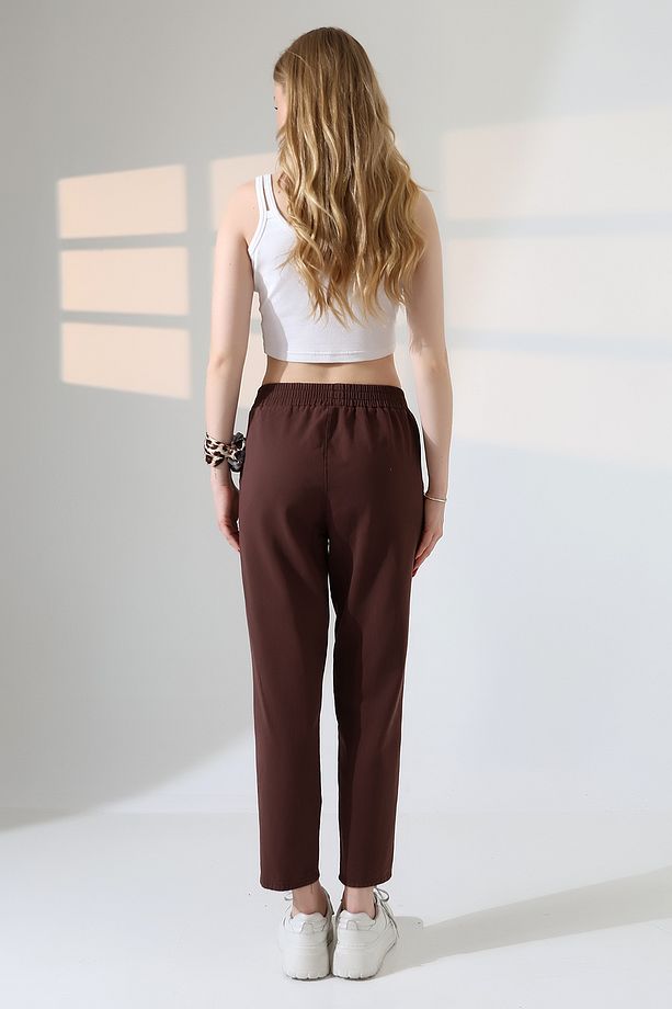 Kadın Yumuşak Doku Premium Dar Paça Gabardin Pantolon - 9