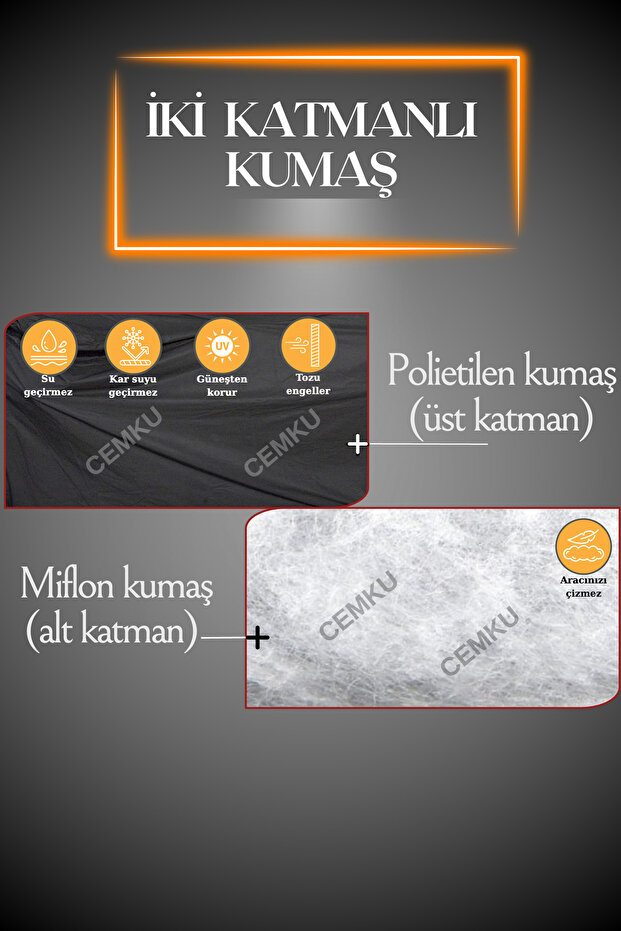 Grey-Black-Grey [Renault Vel Satis 2002 - 2005] Compatible Neon Corded Car Tarpaulin - 4