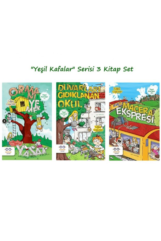 Yeşil Kafalar Serisi 3 Kitap Set / Tuğba Coşkuner / Cezve Çocuk / 4444444443609