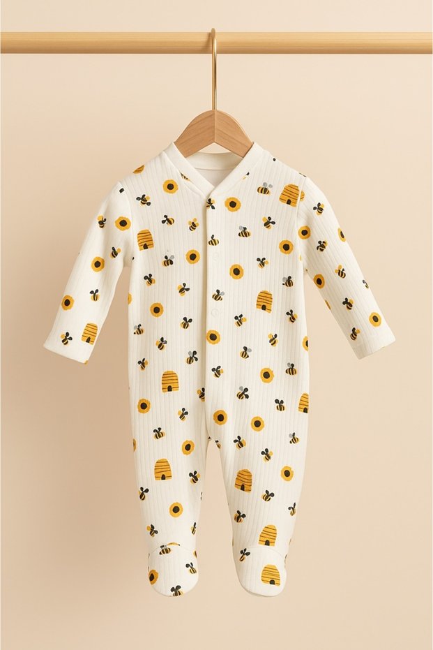 Newborn Baby Booties Cotton Snap Rompers 0-3 Months (Baby Girl Boy Newborn)