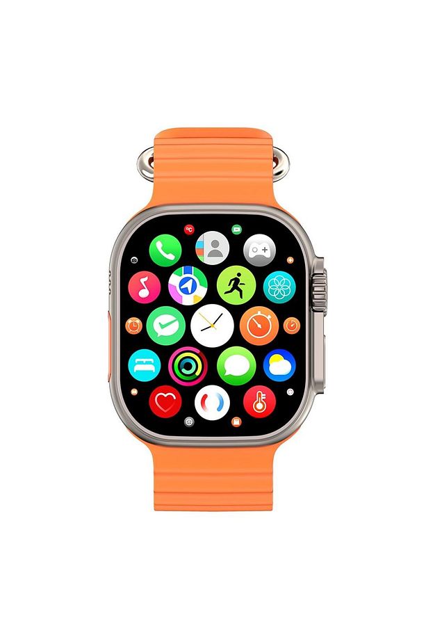 W69 Watch Ios Ve Android Uyumlu Mactive 2.05 Inç Geniş Ekranlı Turuncu Akıllı Saat - 4
