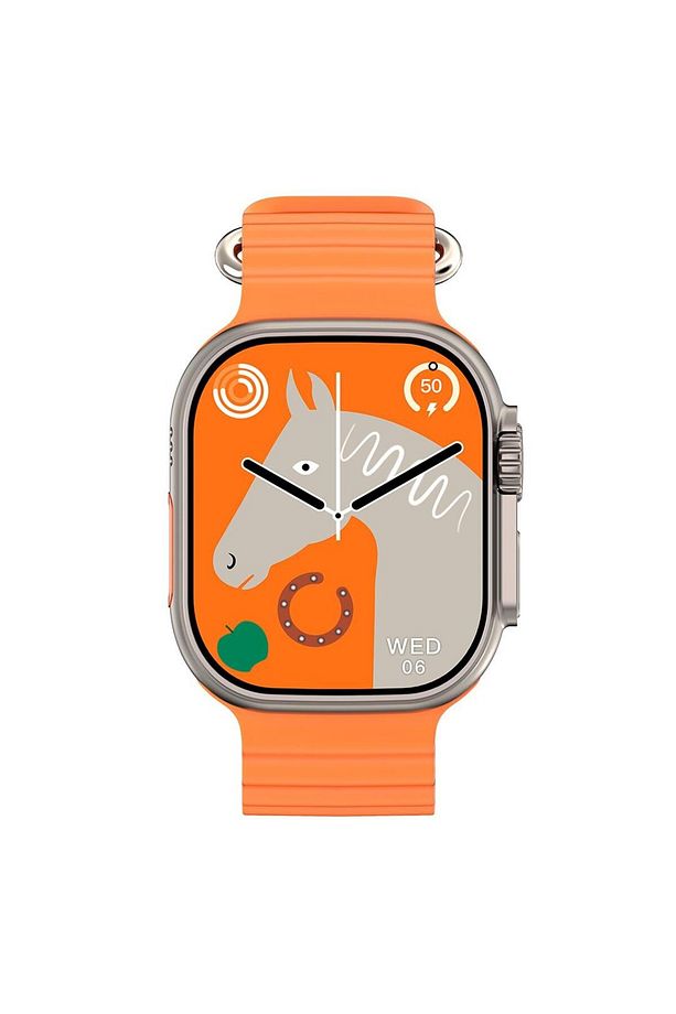 W69 Watch Ios Ve Android Uyumlu Mactive 2.05 Inç Geniş Ekranlı Turuncu Akıllı Saat - 5