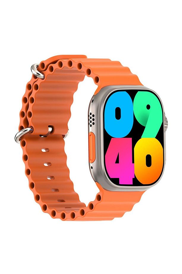 W69 Watch Ios Ve Android Uyumlu Mactive 2.05 Inç Geniş Ekranlı Turuncu Akıllı Saat - 2