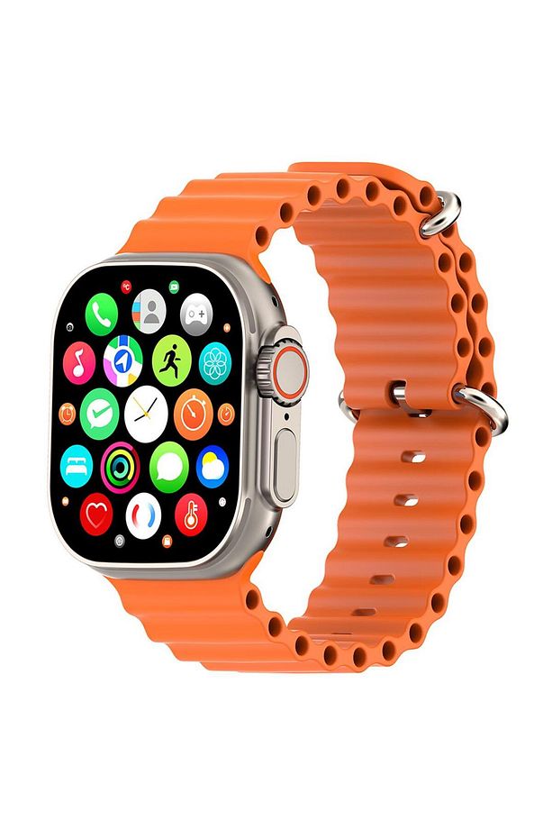 W69 Watch Ios Ve Android Uyumlu Mactive 2.05 Inç Geniş Ekranlı Turuncu Akıllı Saat - 1