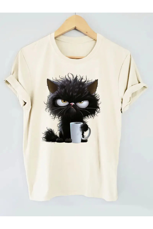 Oversize Cat Patterned Unisex T-Shirt – 8 Different Models