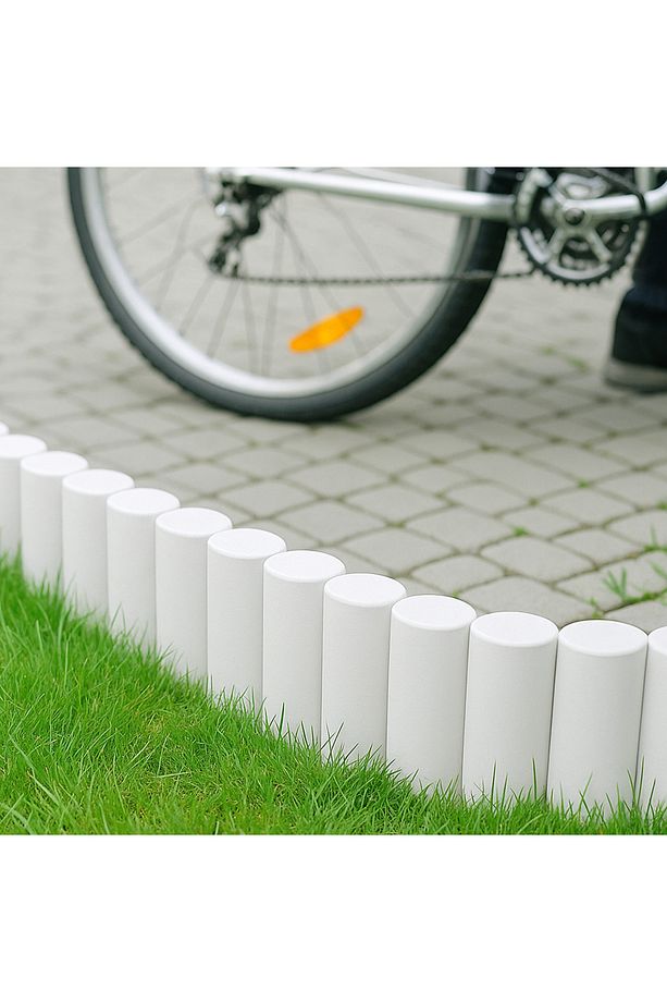 BahçeShop Star Garden Beyaz Çim Bordürü 2.3 Metre Çim Ayırıcı - 3