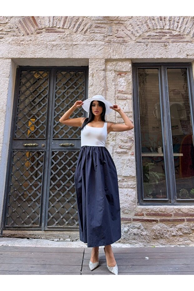 Strappy Balloon Skirt Dress