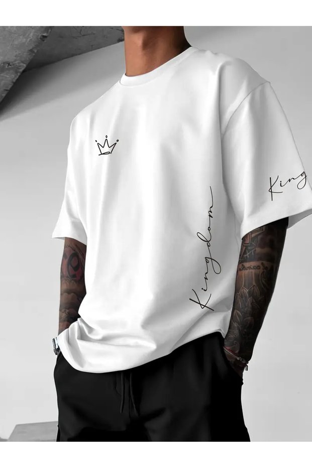 Men's Oversize T-Shirt – Kingdom Crown Patterned