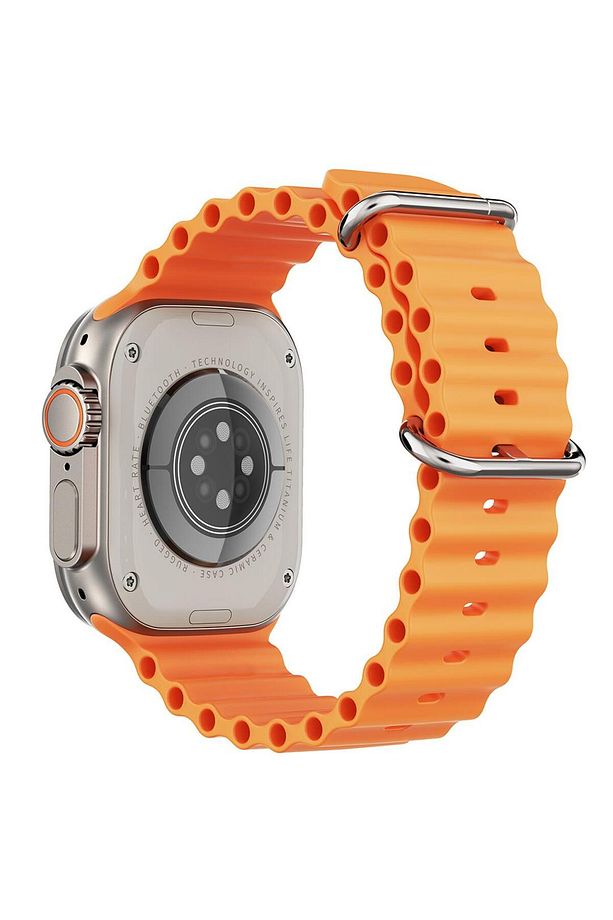 W69 Watch Ios Ve Android Uyumlu Mactive 2.05 Inç Geniş Ekranlı Turuncu Akıllı Saat - 3