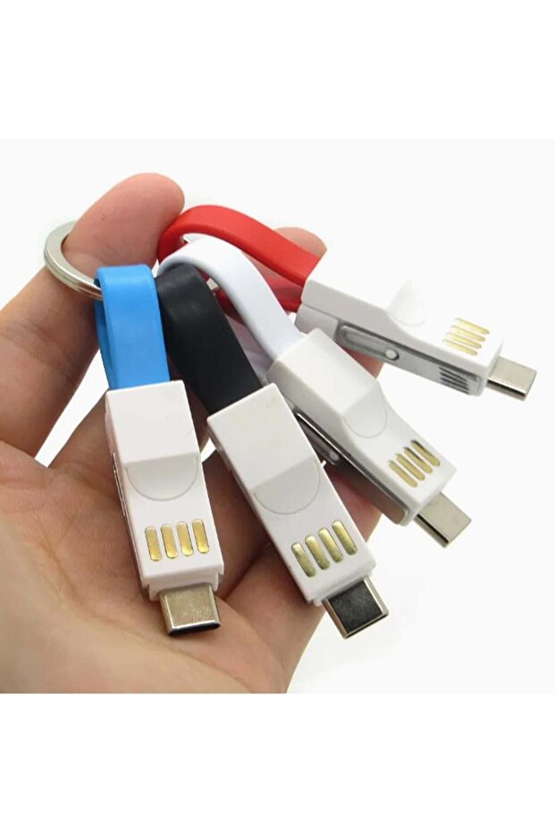 2in1 Anahtarlık Type C / Lightning Mini Anahtarlık USB Şarj Kablosu PM-26061 - 3