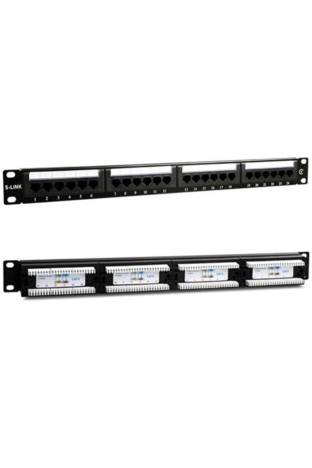 SL-F624 24’lü FTP Cat6 Patch Panel - 1