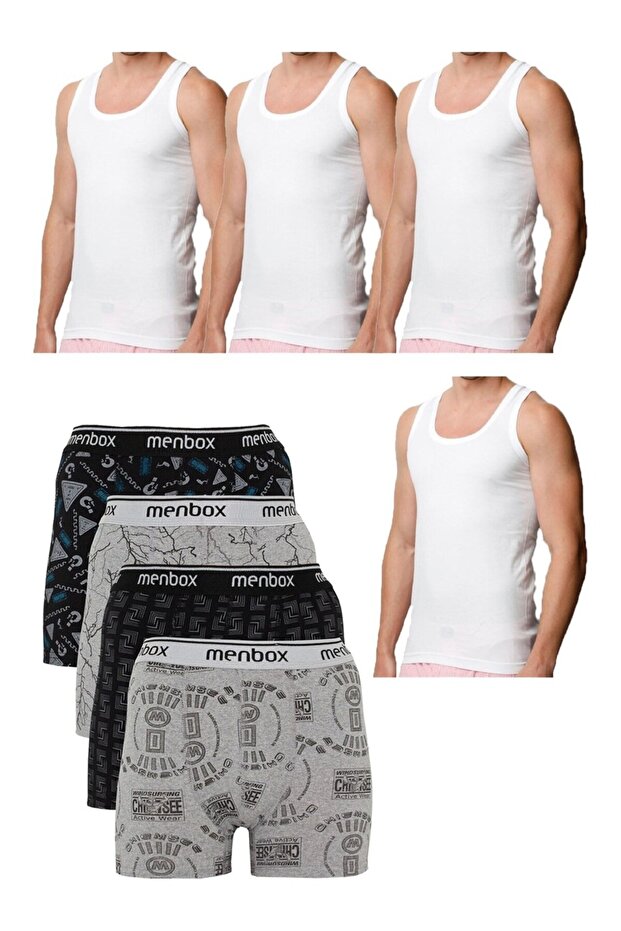 100% Cotton Economic Pack of 8 Men's Athlete Boxer Suit