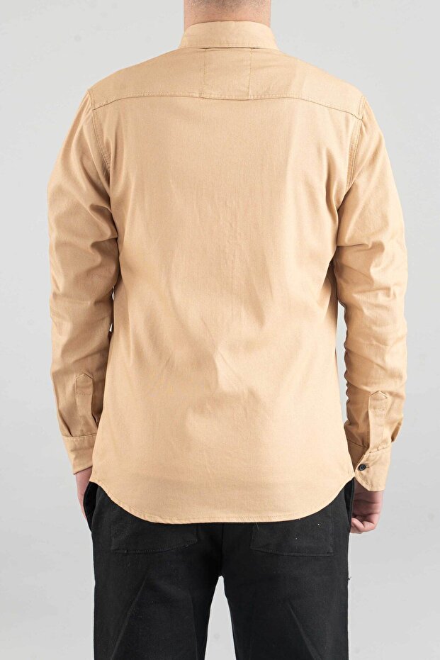 Slim Fit Erkek Kot Gömlek - 5