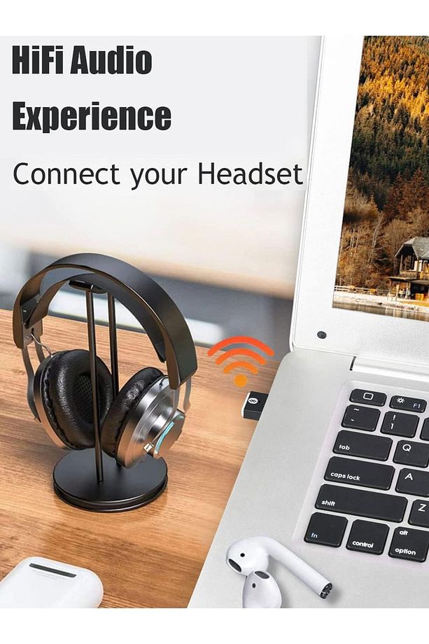 Bluetooth Adaptör 5.3 USB Bluetooth Dongle Kablosuz Masaüstü Laptop PC Tak/Çalıştır Window - 4