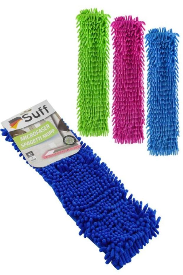 Suff1 Adet Nemli Ve Kuru Makarna Mop Ucu Mikrofiber Paspas Yedeği 40 Cm - 5