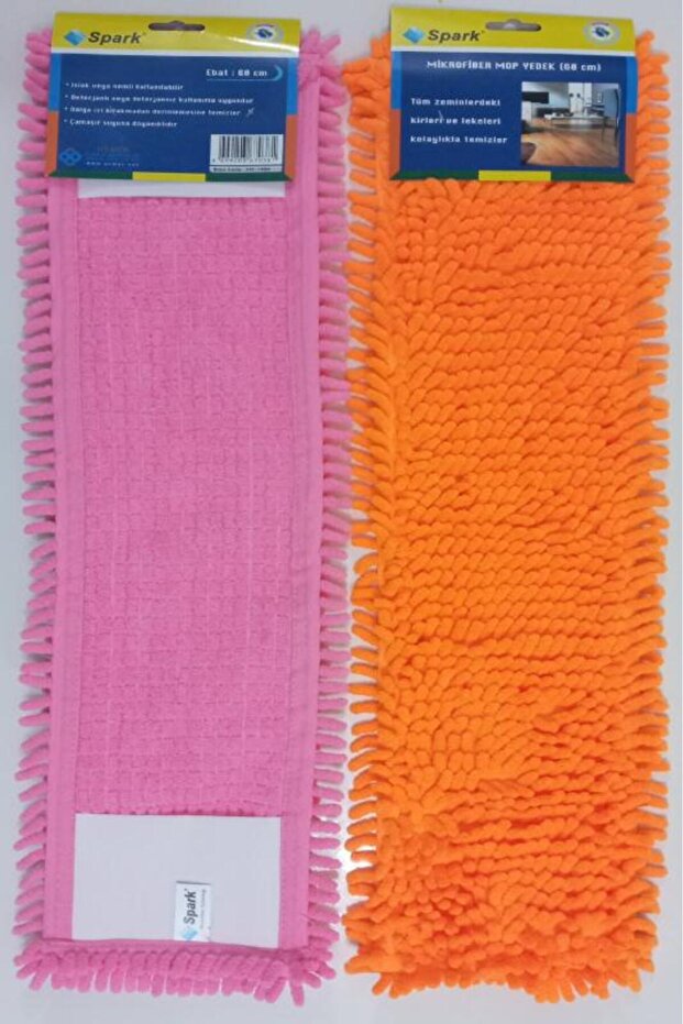 2 Adet Spark Makarna Mop Ucu Mikrofiber Paspas Yedeği 60 Cm - 3