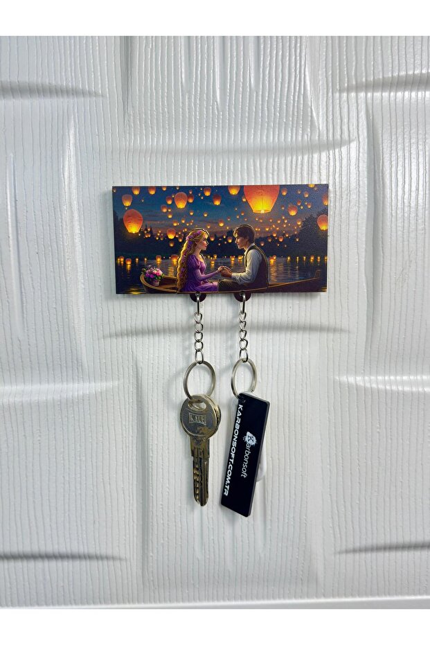 Rebekah and Ferd Rood's Romantic Keychain - Wooden Handmade, Heart and Valentine's Special
