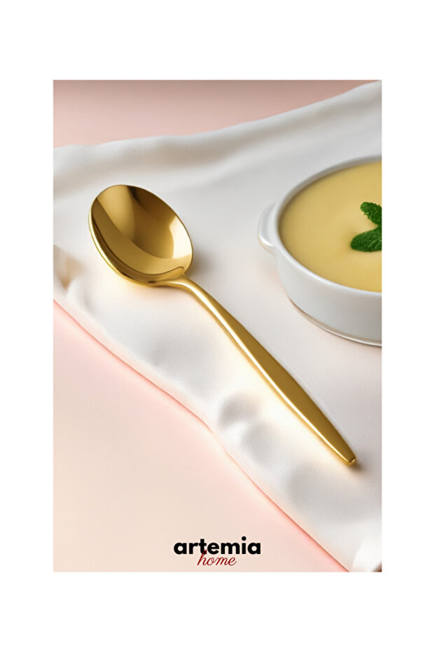 New Vega Gold 6 Pieces Dinner Spoon Gold