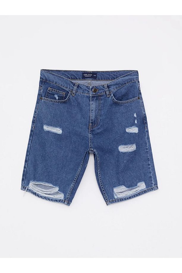LCW Jeans Indigo Standart Kalıp Erkek Jean Şort - 5