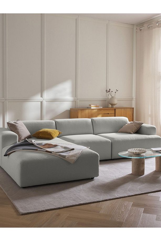 Most Mollista 3 Modül Sol Köşe Koltuk 32 Gri Keten Kumaş Yumuşak Sünger (Evinize Teslim) - 3