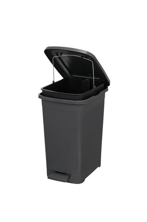 ELF-İ342 Slim Pedallı Plastik Çöp Kovası İç Kovalı 25 lt - 1