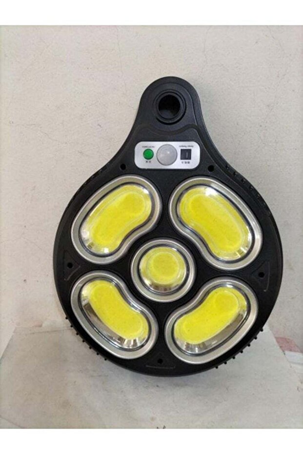 مصباح شارع يعمل بالطاقة الشمسية مع مستشعر حركة باللون الأسود - 1