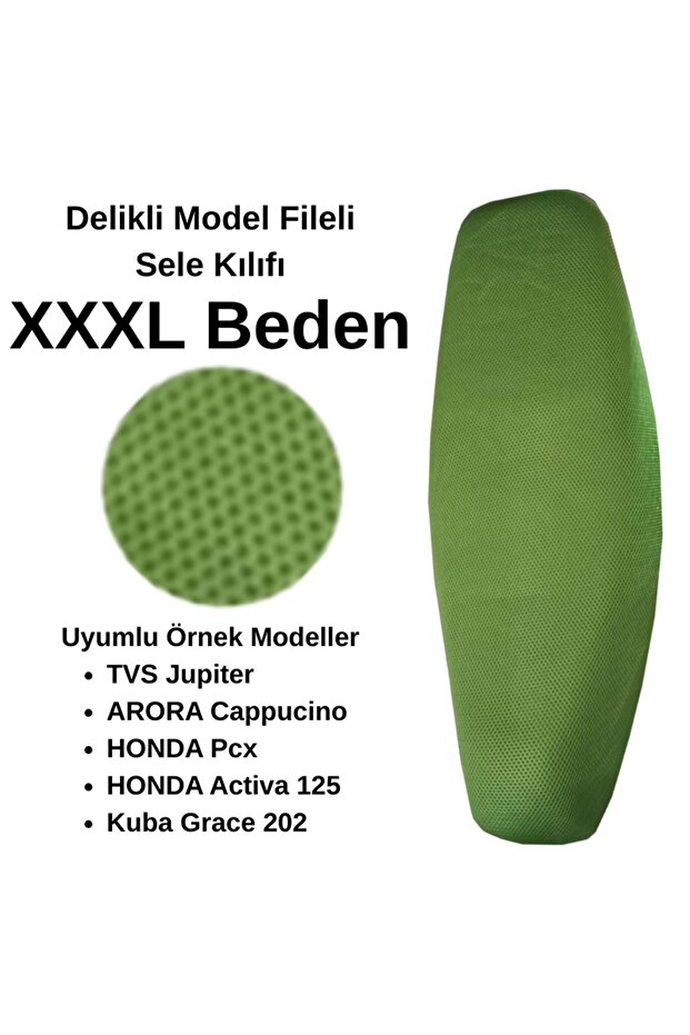 Scooter Saddle Cover Fishnet Green XXXL Size