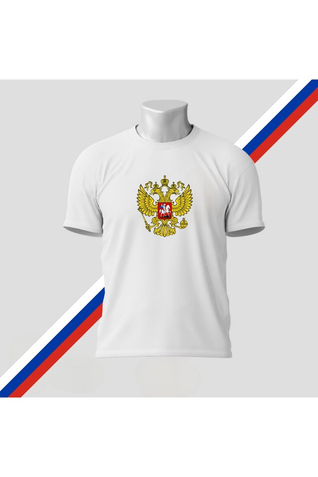 Russia Russian Coat of Arms Themed Tshirt 100% Cotton