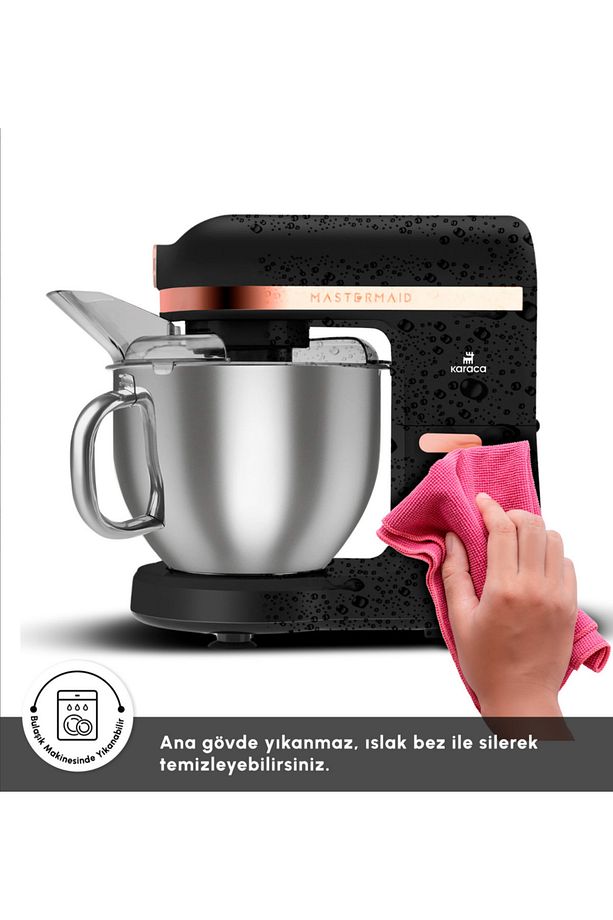 Çift Kollu Chef Pro Hamur Yoğurma , Karıştırma, Çırpma Stand Mikser & Mutfak Şefi 1750w 5 Litre - 5