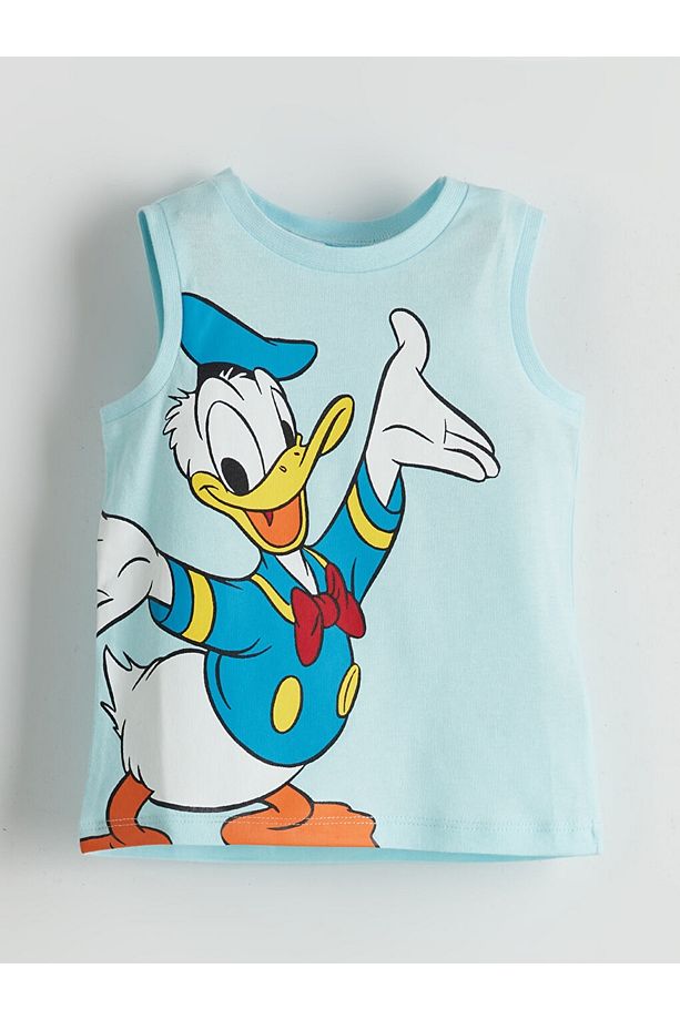 LCW baby Donald Duck Baskılı Erkek Bebek Şortlu Pijama Takım - 2