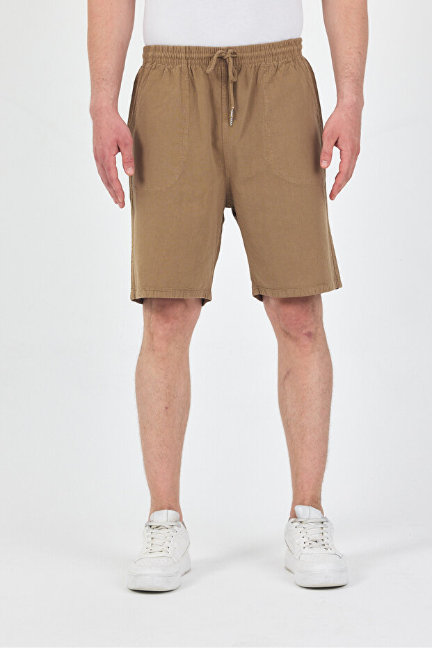 Men's Mink Relaxed Fit Linen Shorts & Bermuda