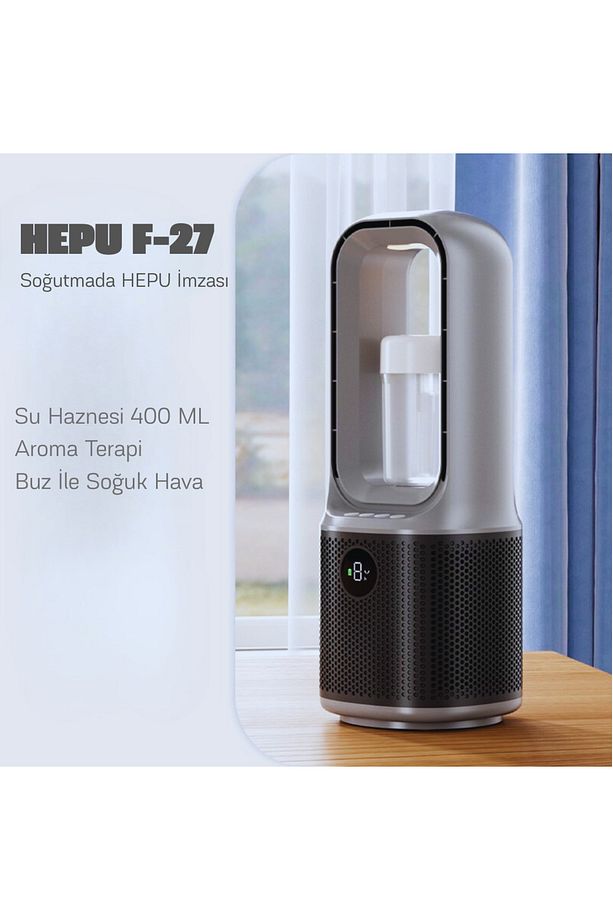 HP F27 Şarjlı Taşınabilir Masa Üstü Hızlı Soğutma Buharlı Vantilatör - 3