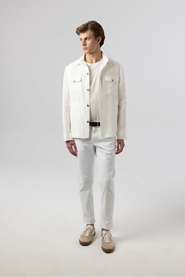 Italian Style Slim Fit Linen Jacket 5262-02