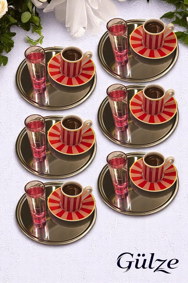 6 Adet Paslanmaz Çelik Dönence / Oval Model Lüks Sunum Tepsisi - 3