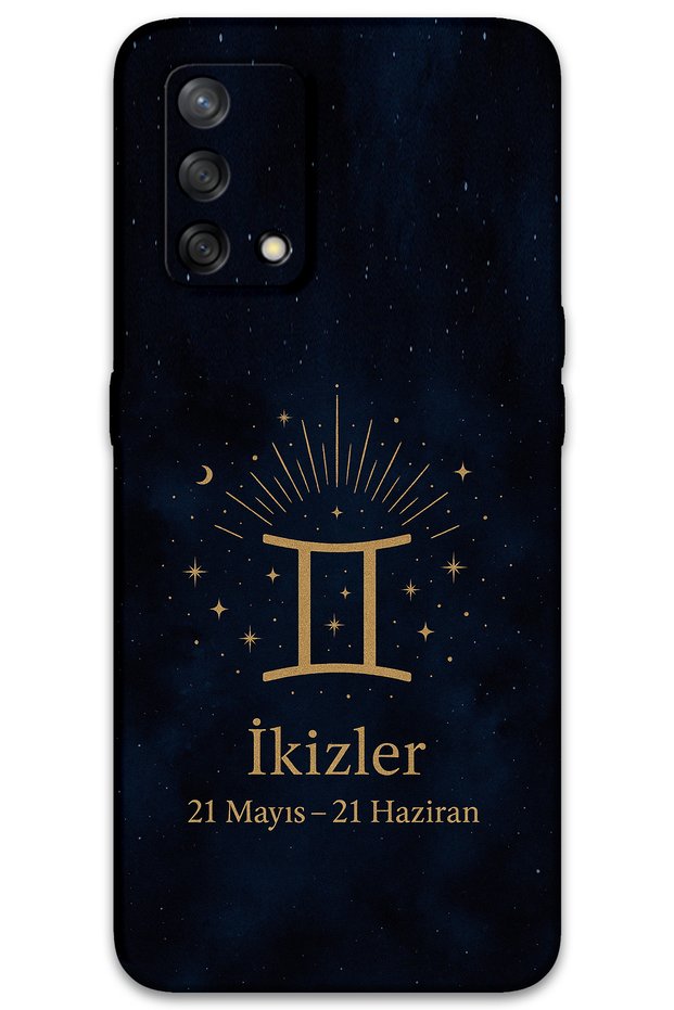 Oppo A74 Compatible Gemini Patterned Phone Case + Screen Protector - 5770