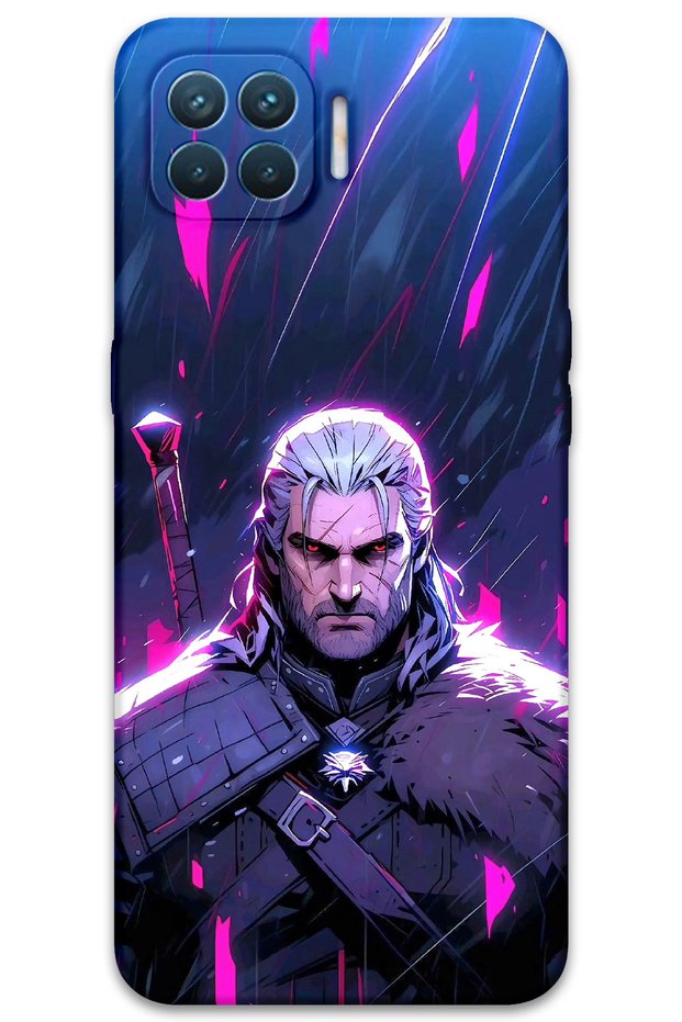 Oppo Reno 4 Lite Compatible Geralt Patterned Phone Case + Screen Protector - 5826