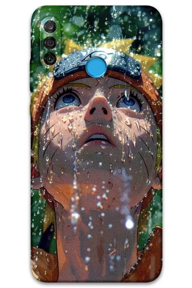حافظة هاتف بنمط الرسوم المتحركة المتوافقة مع هاتف Huawei P30 Lite + واقي شاشة - 5750