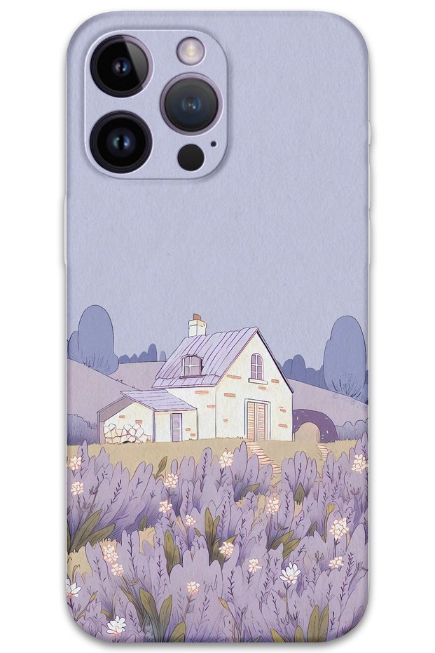iPhone 14 Pro Compatible Floral Pattern Phone Case + Screen Protector - 5800
