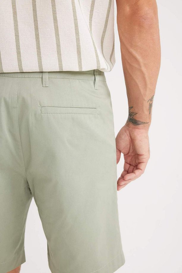 %100 Pamuk Regular Fit Gabardin Bermuda Şort C7684AX25SP - 8